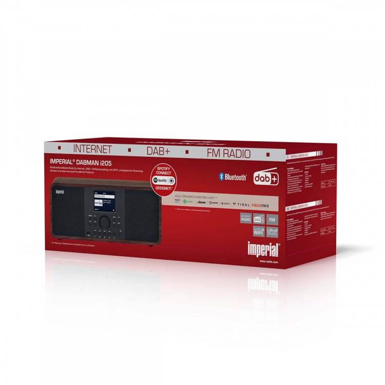 imperial DABMAN i205 Hybrid Stereo Radio DAB+ / FM / Internet / Bluetooth Trälook