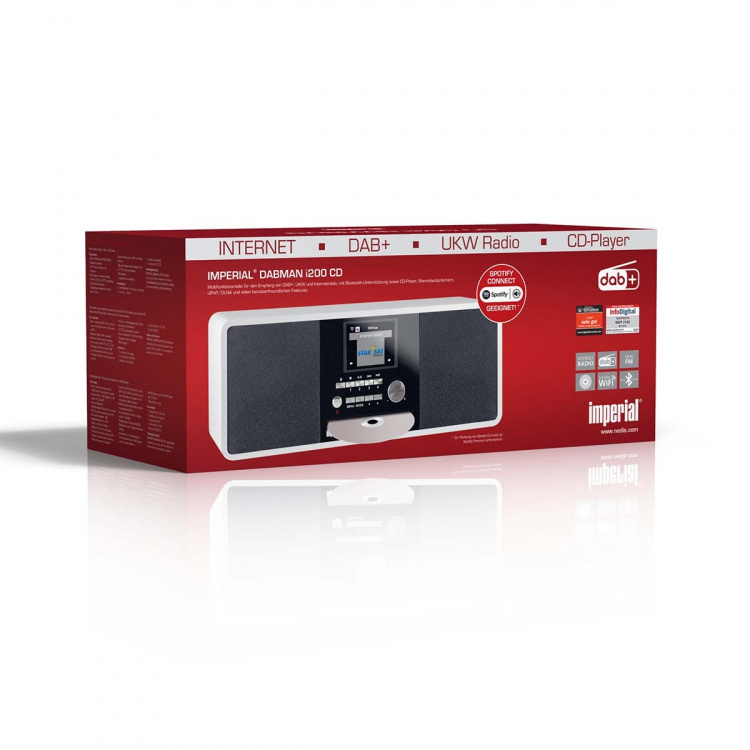 imperial DABMAN i200 CD Multifunktionsradio DAB+ / FM / Internet / Bluetooth Vit imperial DABMAN i200 CD Multifunktionsradio DAB+ / FM / Internet / Bluetooth Vit