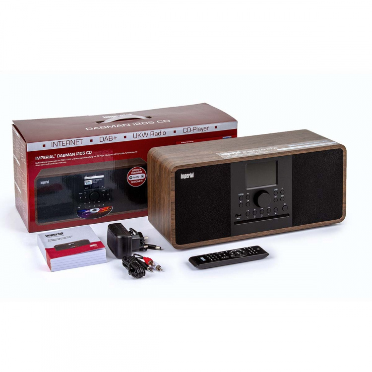 imperial DABMAN i205 CD Hybrid Stereo Radio DAB+ / FM / Internet / Bluetooth Trälook