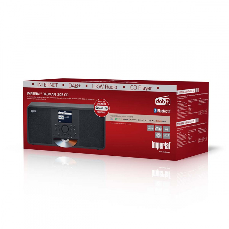 imperial DABMAN i205 CD Hybrid Stereo Radio DAB+ / FM / Internet / Bluetooth Svart imperial DABMAN i205 CD Hybrid Stereo Radio DAB+ / FM / Internet / Bluetooth Svart