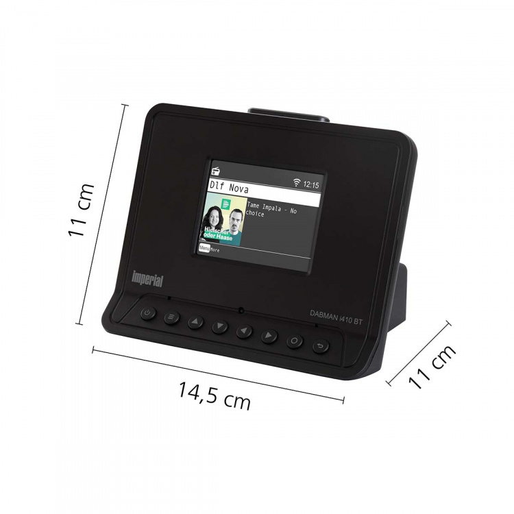 imperial DABMAN i410 BT Kompakt hybridradio DAB+ / FM / Internet / Bluetooth Svart