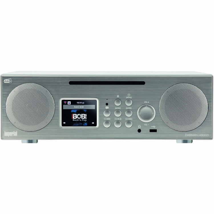 imperial DABMAN i450 CD Multifunktionell stereoradio DAB+ / FM / Internet / Bluetooth Vit-Silver