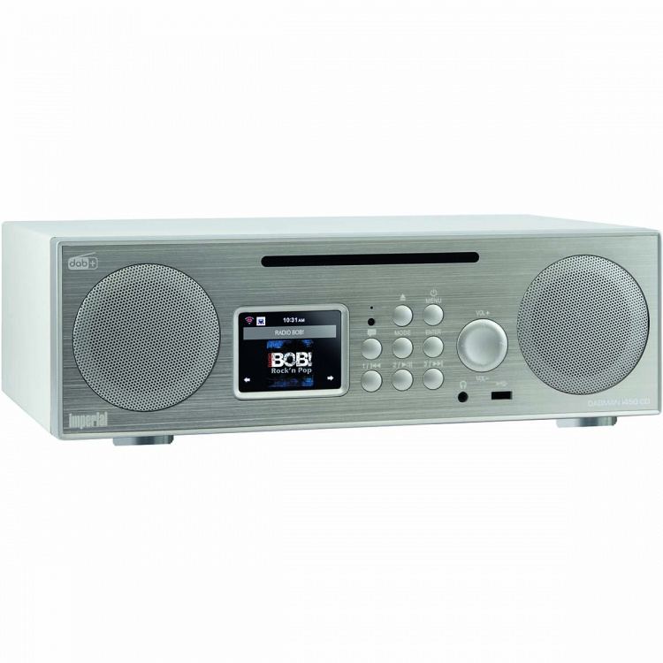 imperial DABMAN i450 CD Multifunktionell stereoradio DAB+ / FM / Internet / Bluetooth Vit-Silver