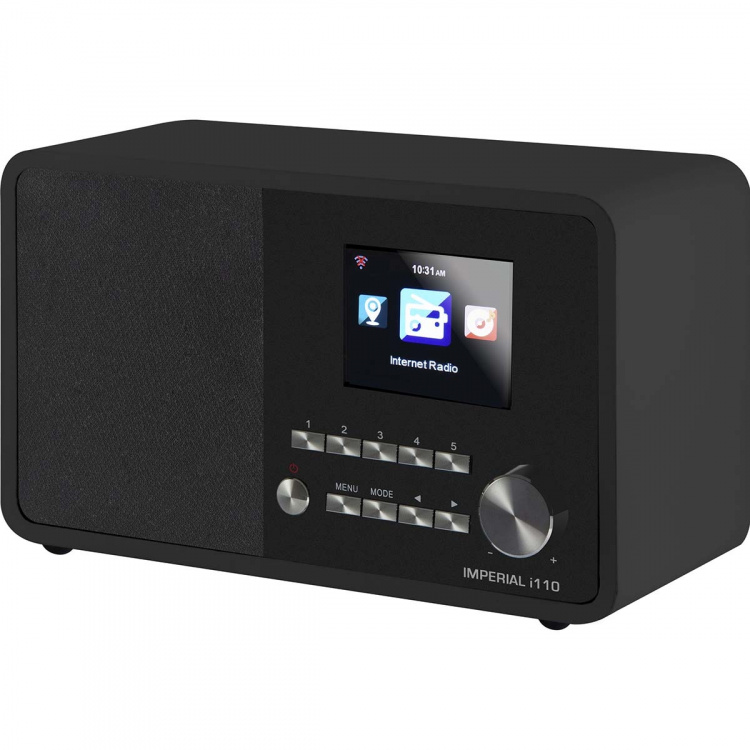 imperial i110 Wi-Fi Internetradio med mediaspelarfunktion Svart