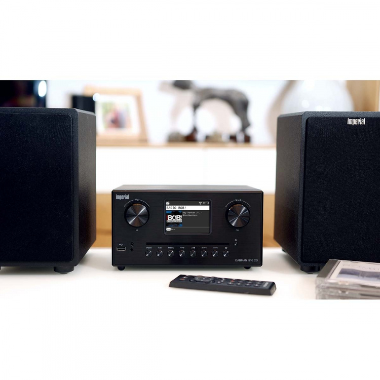 imperial DABMAN i310 CD Hybrid micro Hi-fi System DAB+ / FM / Internet / Bluetooth Svart