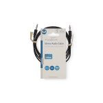 Nedis Stereoljudkabel | 3.5 mm Hane | 3.5 mm Hane | Nickelplaterad | 1.00 m | Rund | Svart | Label Nedis Stereoljudkabel | 3.5 mm Hane | 3.5 mm Hane | Nickelplaterad | 1.00 m | Rund | Svart | Label