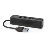 Nedis USB-hubb | 1x USB-A | 3x USB A Female | 5-Port port(s) | USB 2.0 | USB ström | SD & MicroSD Nedis USB-hubb | 1x USB-A | 3x USB A Female | 5-Port port(s) | USB 2.0 | USB ström | SD & MicroSD