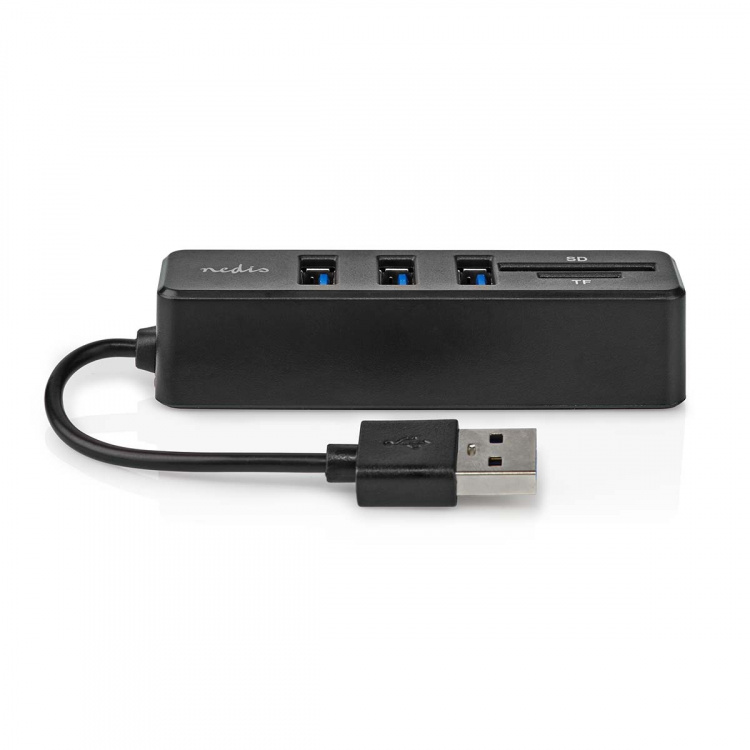 Nedis USB-hubb | 1x USB-A | 3x USB A Female | 5-Port port(s) | USB 2.0 | USB ström | SD & MicroSD Nedis USB-hubb | 1x USB-A | 3x USB A Female | 5-Port port(s) | USB 2.0 | USB ström | SD & MicroSD
