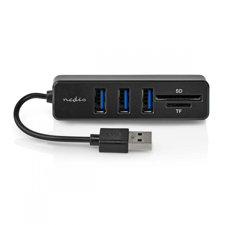 Nedis USB-hubb | 1x USB-A | 3x USB A Female | 5-Port port(s) | USB 2.0 | USB ström | SD & MicroSD Nedis USB-hubb | 1x USB-A | 3x USB A Female | 5-Port port(s) | USB 2.0 | USB ström | SD & MicroSD