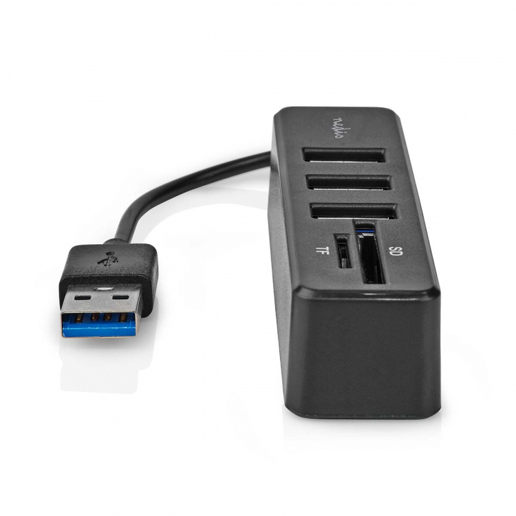 Nedis USB-hubb | 1x USB-A | 3x USB A Female | 5-Port port(s) | USB 2.0 | USB ström | SD & MicroSD Nedis USB-hubb | 1x USB-A | 3x USB A Female | 5-Port port(s) | USB 2.0 | USB ström | SD & MicroSD