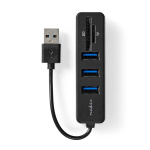 Nedis USB-hubb | 1x USB-A | 3x USB A Female | 5-Port port(s) | USB 2.0 | USB ström | SD & MicroSD Nedis USB-hubb | 1x USB-A | 3x USB A Female | 5-Port port(s) | USB 2.0 | USB ström | SD & MicroSD