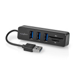 Nedis USB-hubb | 1x USB-A | 3x USB A Female | 5-Port port(s) | USB 2.0 | USB ström | SD & MicroSD Nedis USB-hubb | 1x USB-A | 3x USB A Female | 5-Port port(s) | USB 2.0 | USB ström | SD & MicroSD