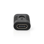 Nedis USB-C™ Adapter | USB 3.2 Gen 2 | USB-C™ Hona | USB-C™ Hona | 4K@60Hz | 10 Gbps | Rund | Nickelplaterad | Svart | Låda