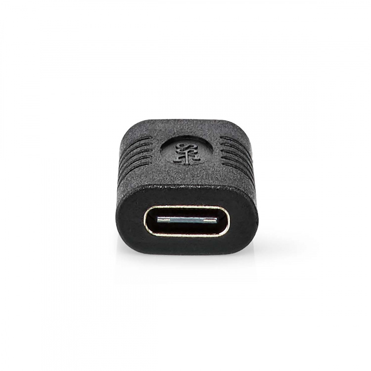 Nedis USB-C™ Adapter | USB 3.2 Gen 2 | USB-C™ Hona | USB-C™ Hona | 4K@60Hz | 10 Gbps | Rund | Nickelplaterad | Svart | Låda