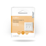 Nedis Network Keystone Face Plate | Ansiktsplatta RJ45 | 2-Port port(s) | ABS | Vit | Låda