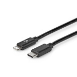 Nedis Lightning Kabel | USB 2.0 | Apple Lightning, 8-stifts | USB-C™ Hane | 480 Mbps | Nickelplaterad | 1.00 m | Rund | PVC | Svart | Label Nedis Lightning Kabel | USB 2.0 | Apple Lightning, 8-stifts | USB-C™ Hane | 480 Mbps | Nickelplaterad | 1.00 m | Rund | PVC | Svart | Label