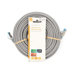 Nedis CAT6a nätverkskabel | S/FTP | RJ45 hane | RJ45 hane | 20.0 m | Snagless | Rund | LSZH | Grå | Label