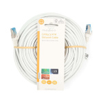 Nedis CAT6a nätverkskabel | S/FTP | RJ45 hane | RJ45 hane | 20.0 m | Snagless | Rund | LSZH | Vit | Label