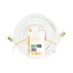 Nedis CAT7 nätverkskabel | S/FTP | RJ45 hane | RJ45 hane | 15.0 m | Snagless | Rund | LSZH | Vit | Label