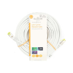 Nedis CAT7 nätverkskabel | S/FTP | RJ45 hane | RJ45 hane | 20.0 m | Snagless | Rund | LSZH | Vit | Label