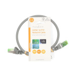 Nedis Cat 8.1 nätverkskabel | S/FTP | RJ45 hane | RJ45 hane | 0.50 m | Rund | LSZH | Grå | Label