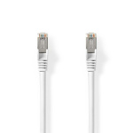 Nedis Cat 8.1 nätverkskabel | S/FTP | RJ45 hane | RJ45 hane | 20.0 m | Rund | LSZH | Vit | Label