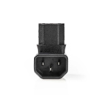 Nedis Extension Plug | IEC-320-C13 | IEC-320-C14 | Vinklat 90° | Nickelplaterad | PVC | Svart | Låda | 1 st Nedis Extension Plug | IEC-320-C13 | IEC-320-C14 | Vinklat 90° | Nickelplaterad | PVC | Svart | Låda | 1 st