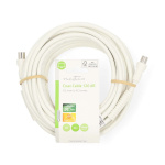 Nedis Koaxialkabel | IEC (Koax) Hane | IEC (Koax) Hona | Nickelplaterad | 120 dB | 75 Ohm | Fyra skydd | 10.0 m | Rund | PVC | Vit | Label Nedis Koaxialkabel | IEC (Koax) Hane | IEC (Koax) Hona | Nickelplaterad | 120 dB | 75 Ohm | Fyra skydd | 10.0 m | Rund | PVC | Vit | Label