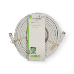 Nedis Satellite & Antenn kabel | F Hane | F Hane | Nickelplaterad | 75 Ohm | Dubbelskärmad | 20.0 m | Rund | PVC | Vit | Label Nedis Satellite & Antenn kabel | F Hane | F Hane | Nickelplaterad | 75 Ohm | Dubbelskärmad | 20.0 m | Rund | PVC | Vit | Label