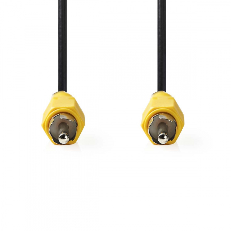 Nedis Komposit videokabel | RCA Hane | RCA Hane | Nickelplaterad | 480p | 5.00 m | Rund | PVC | Svart | Label