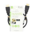 Nedis High Speed HDMI ™ kabel med Ethernet | HDMI™ Kontakt | HDMI™ Kontakt | 4K@60Hz | ARC | 18 Gbps | 0.50 m | Rund | PVC | Svart | Label Nedis High Speed HDMI ™ kabel med Ethernet | HDMI™ Kontakt | HDMI™ Kontakt | 4K@60Hz | ARC | 18 Gbps | 0.50 m | Rund | PVC | Svart | Label