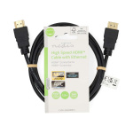 Nedis High Speed ​​HDMI ™ kabel med Ethernet | HDMI™ Kontakt | HDMI™ Kontakt | 4K@60Hz | ARC | 18 Gbps | 1.50 m | Rund | PVC | Svart | Label