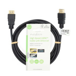 Nedis High Speed HDMI ™ kabel med Ethernet | HDMI™ Kontakt | HDMI™ Kontakt | 4K@60Hz | ARC | 18 Gbps | 2.00 m | Rund | PVC | Svart | Label Nedis High Speed HDMI ™ kabel med Ethernet | HDMI™ Kontakt | HDMI™ Kontakt | 4K@60Hz | ARC | 18 Gbps | 2.00 m | Rund | PVC | Svart | Label