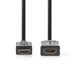 Nedis High Speed HDMI ™ kabel med Ethernet | HDMI™ Kontakt | HDMI™ Utgång | 4K@60Hz | ARC | 10.2 Gbps | 2.00 m | Rund | PVC | Svart | Label Nedis High Speed HDMI ™ kabel med Ethernet | HDMI™ Kontakt | HDMI™ Utgång | 4K@60Hz | ARC | 10.2 Gbps | 2.00 m | Rund | PVC | Svart | Label