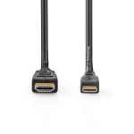 Nedis High Speed HDMI ™ kabel med Ethernet | HDMI™ Kontakt | HDMI™ Mini kontakt | 4K@30Hz | 10.2 Gbps | 3.00 m | Rund | PVC | Svart | Label Nedis High Speed HDMI ™ kabel med Ethernet | HDMI™ Kontakt | HDMI™ Mini kontakt | 4K@30Hz | 10.2 Gbps | 3.00 m | Rund | PVC | Svart | Label