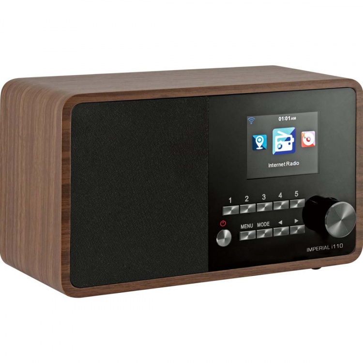 imperial i110 (V2) Wi-Fi Internet Radio med Media Player-funktion och Bluetooth® - Wood Look