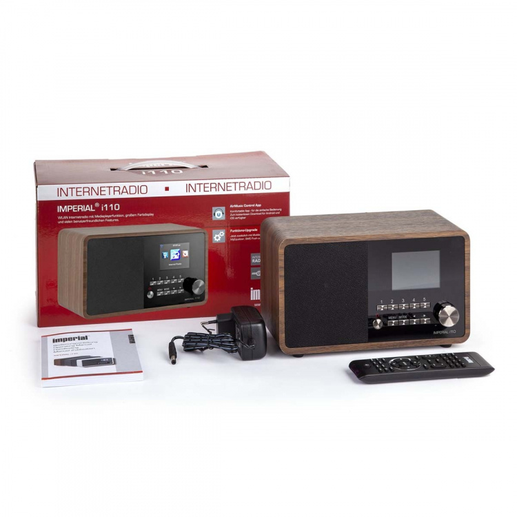 imperial i110 (V2) Wi-Fi Internet Radio med Media Player-funktion och Bluetooth® - Wood Look