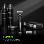 Gillette Rakhyvel Labs magnetiskt ställ & resefodral 5st