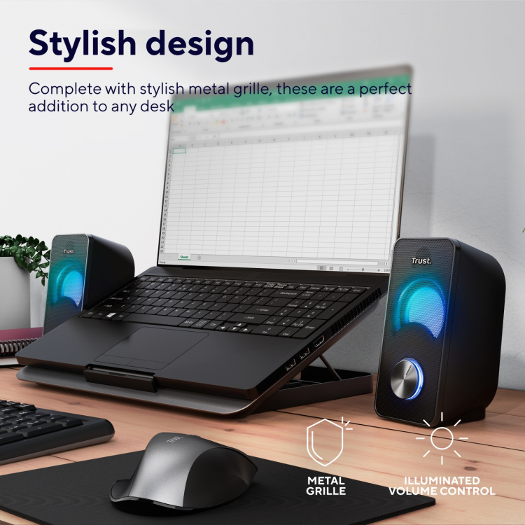 Trust Arys Kompakta 2.0-högtalare RGB