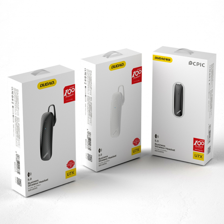 Dudao U7X trådlöst headset BT 5.0 vit