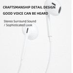 Dudao X14ProT in-ear hörlurar USB-C 1,2 m vit