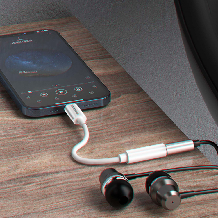 Dudao L16i Lightning to 3.5mm Jack adapter vit