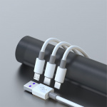 Dudao L8s uppgradering USB-A till Lightning/USB Micro/USB-C 3-i-1-kabel 1,2 m vit