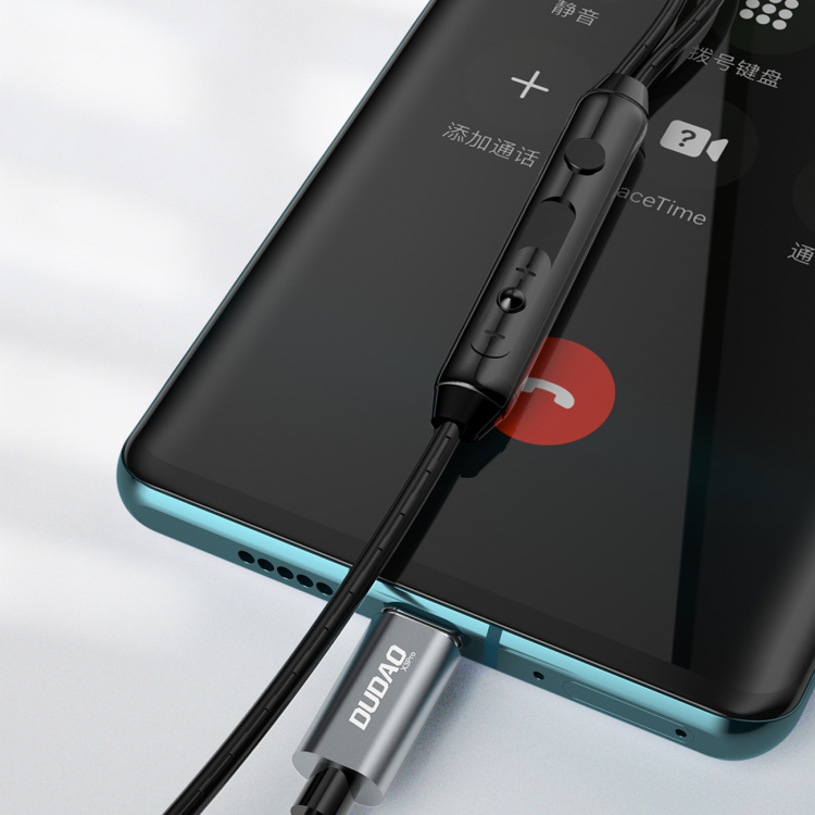 Dudao X3Pro in-ear hörlurar USB-C 1,2 m vit