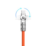 Dudao L24CL USB-C till vinklad Lightning-kabel 30W 1m 180° rotation orange