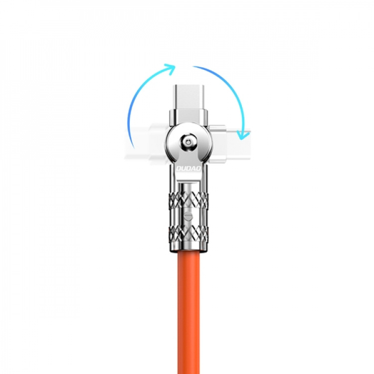Dudao L24CL USB-C till vinklad Lightning-kabel 30W 1m 180° rotation orange