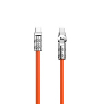 Dudao L24CC USB-C till USB-C Vinklad kabel 120W 1m rotation 180° orange