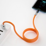 Dudao L24AL USB-A till vinklad Lightning-kabel 30W 1m 180° rotation orange