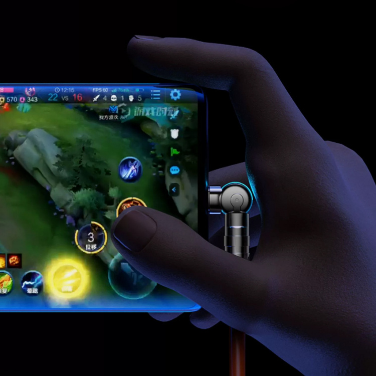 Dudao L24AL USB-A till vinklad Lightning-kabel 30W 1m 180° rotation orange