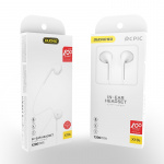 Dudao X10S in-ear hörlurar 3,5 mm jack 1,2 m vita